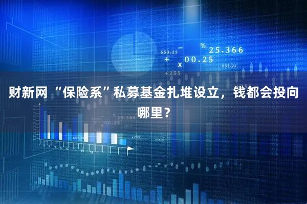 财新网 “保险系”私募基金扎堆设立，钱都会投向哪里？