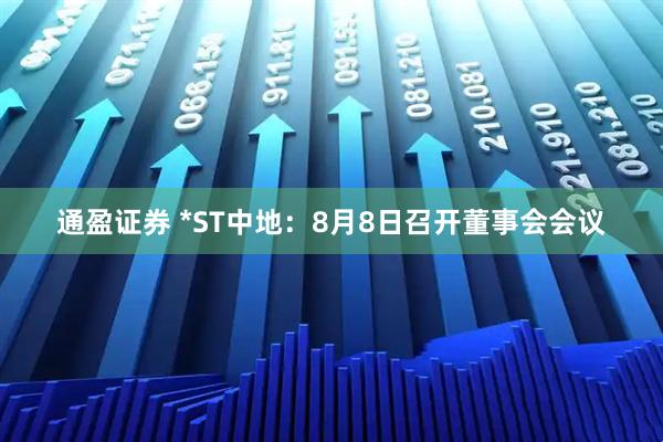 通盈证券 *ST中地：8月8日召开董事会会议